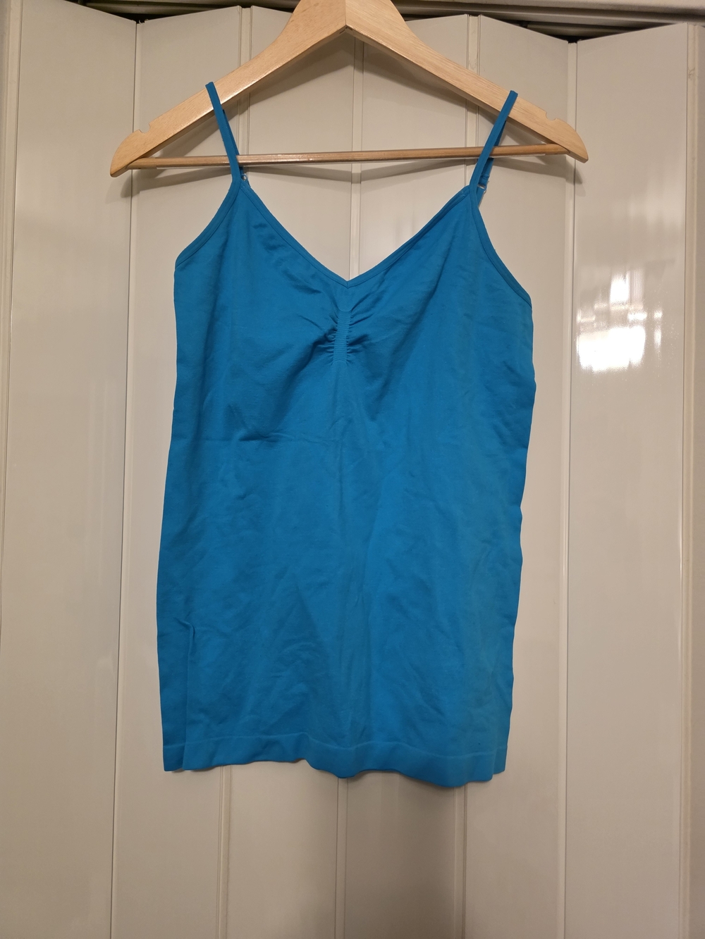 No Boundaries Blue V-Neck Spaghetti Strap Tank Top